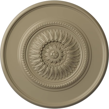 Ekena Millwork Large Floral Ceiling Medallion, Hand-Painted Gobi Desert, 41 1/8"OD x 2 1/2"P CM41FLGDF